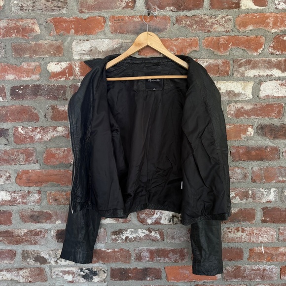 Madewell The Washed Leather Motorcycle Jacket XL - Picture 5 of 14